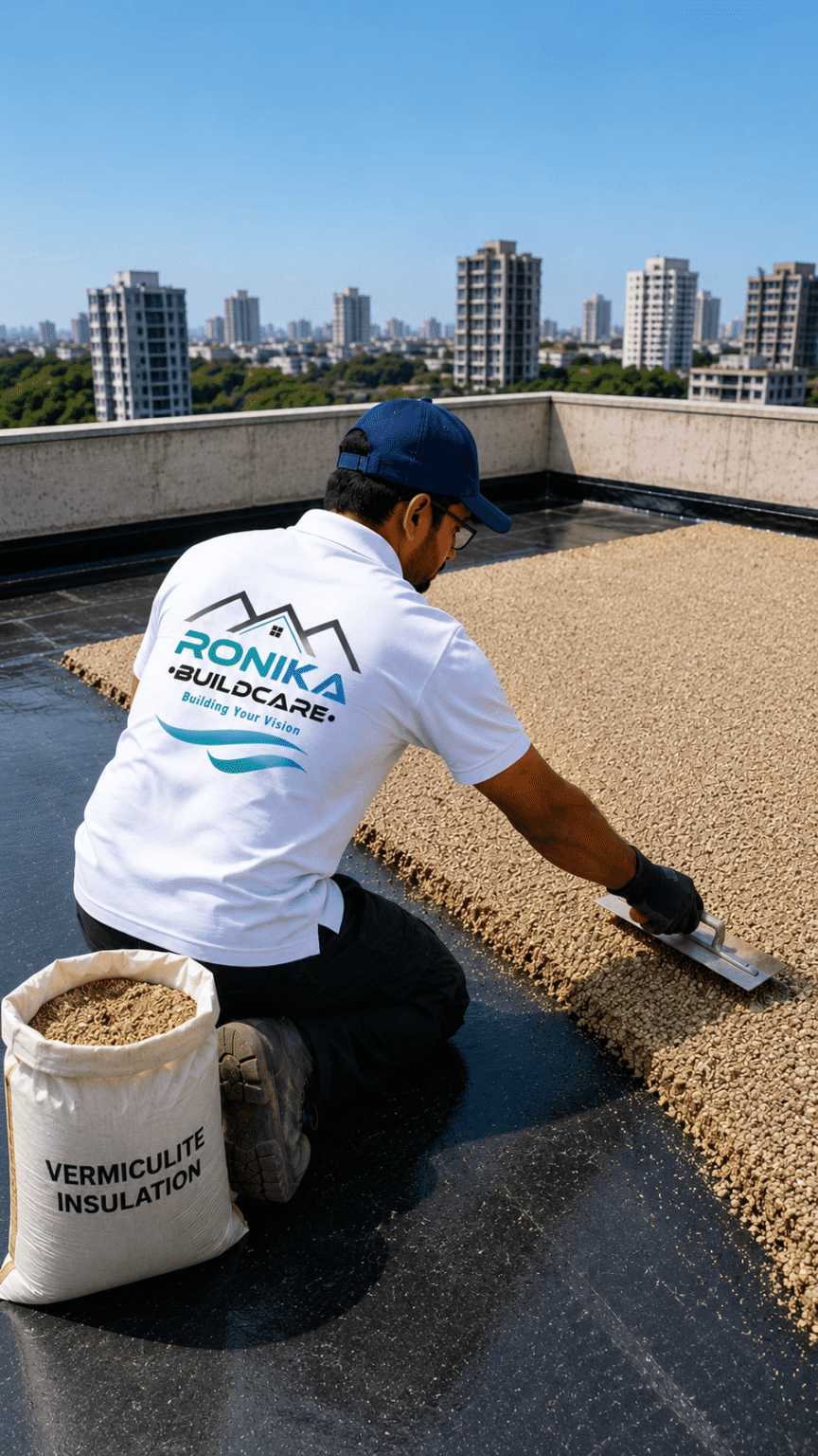 Vermiculite Insulation on terrace